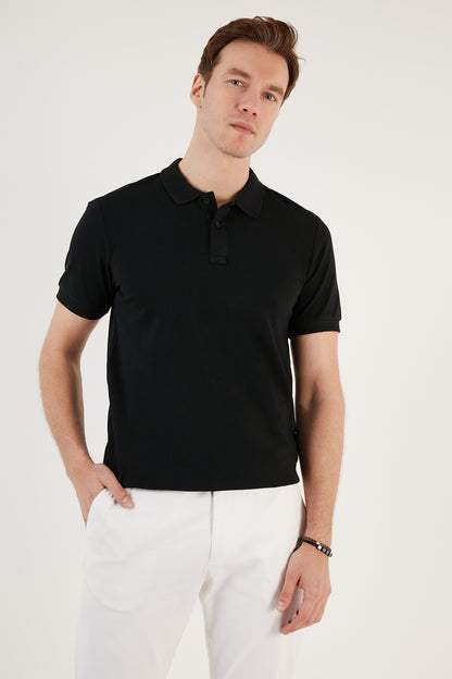 Buratti Pamuklu Regular Fit Düğmeli Erkek Polo Yaka T Shirt 5902739 SİYAH