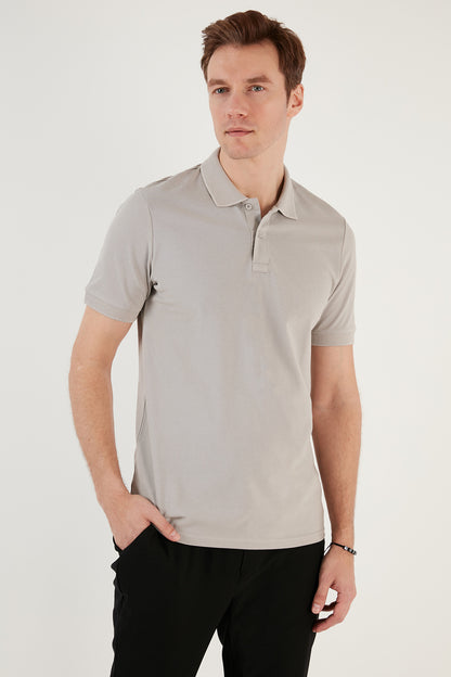 Buratti Pamuklu Regular Fit Düğmeli Erkek Polo Yaka T Shirt 5902739 AÇIK GRİ