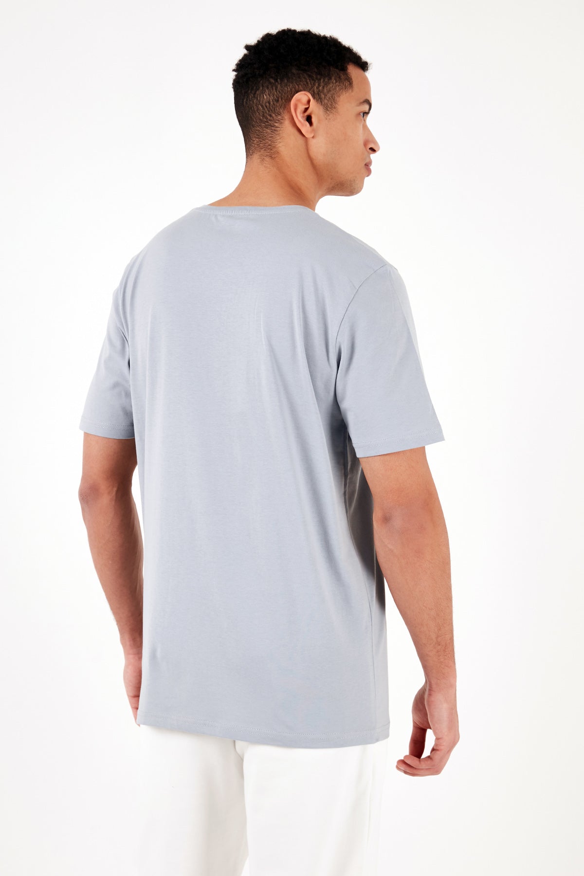 Buratti % 100 Pamuk Bisiklet Yaka Regular Fit Erkek T Shirt 5902753 AÇIK GRİ