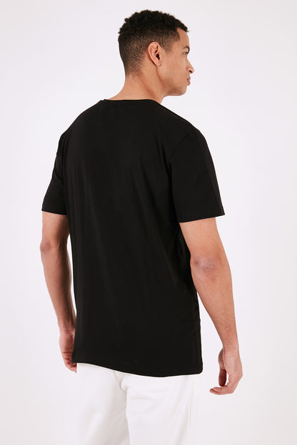 Buratti % 100 Pamuk Bisiklet Yaka Regular Fit Erkek T Shirt 5902757 SİYAH