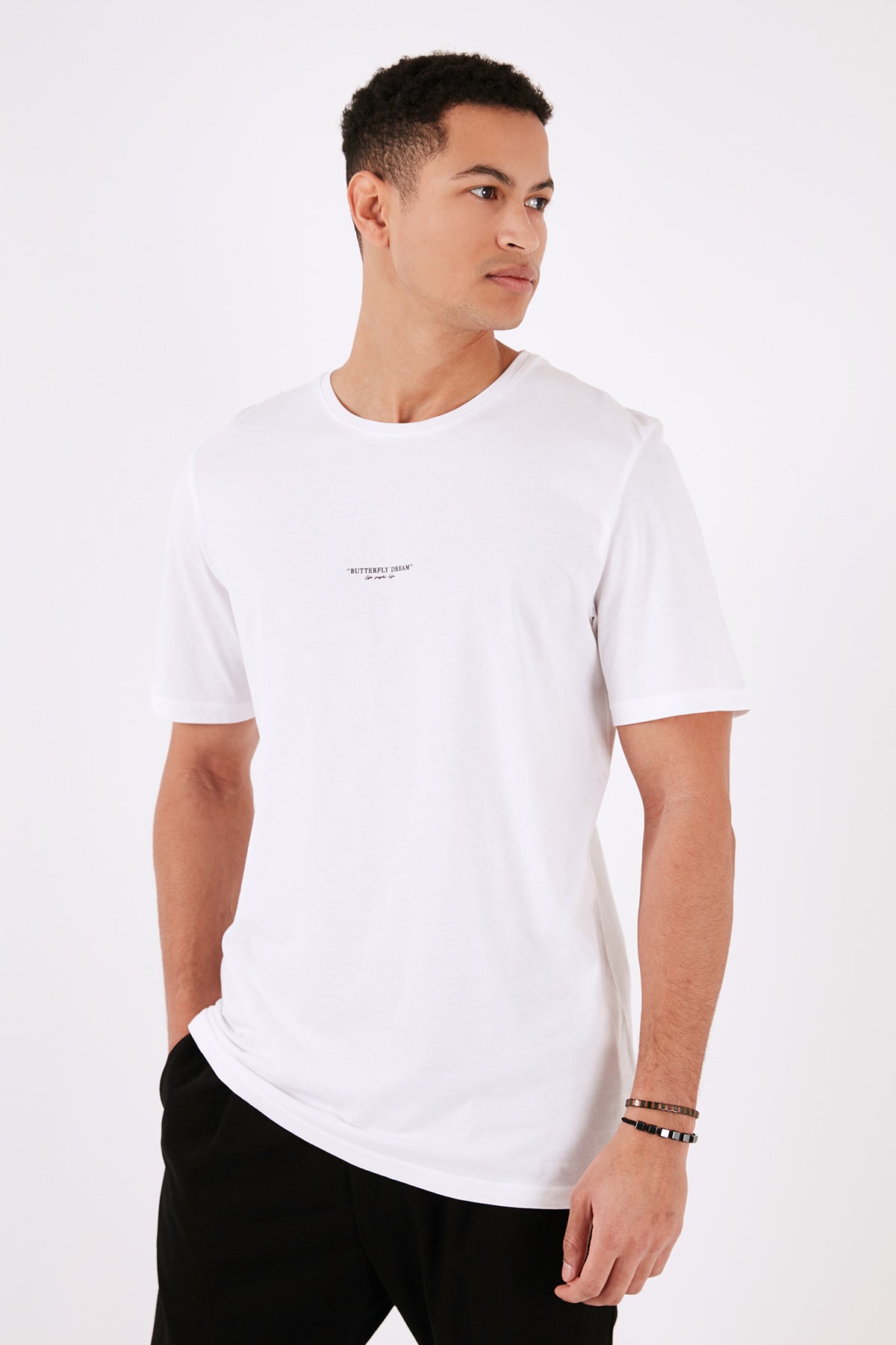 Buratti % 100 Pamuk Bisiklet Yaka Regular Fit Erkek T Shirt 5902757 BEYAZ