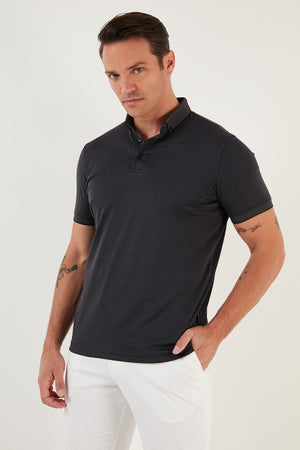 Buratti Pamuklu Slim Fit Erkek Polo T Shirt 646R1000 SİYAH