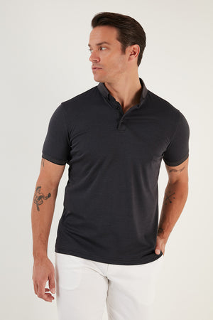 Buratti Pamuklu Slim Fit Erkek Polo T Shirt 646R1000 SİYAH