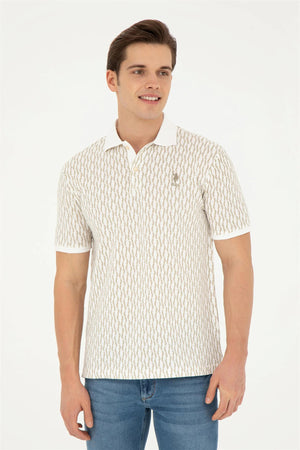 U.S. Polo Logolu % 100 Pamuk Regular Fit Erkek Polo Yaka T Shirt G081SZ0111825242 Açık Haki