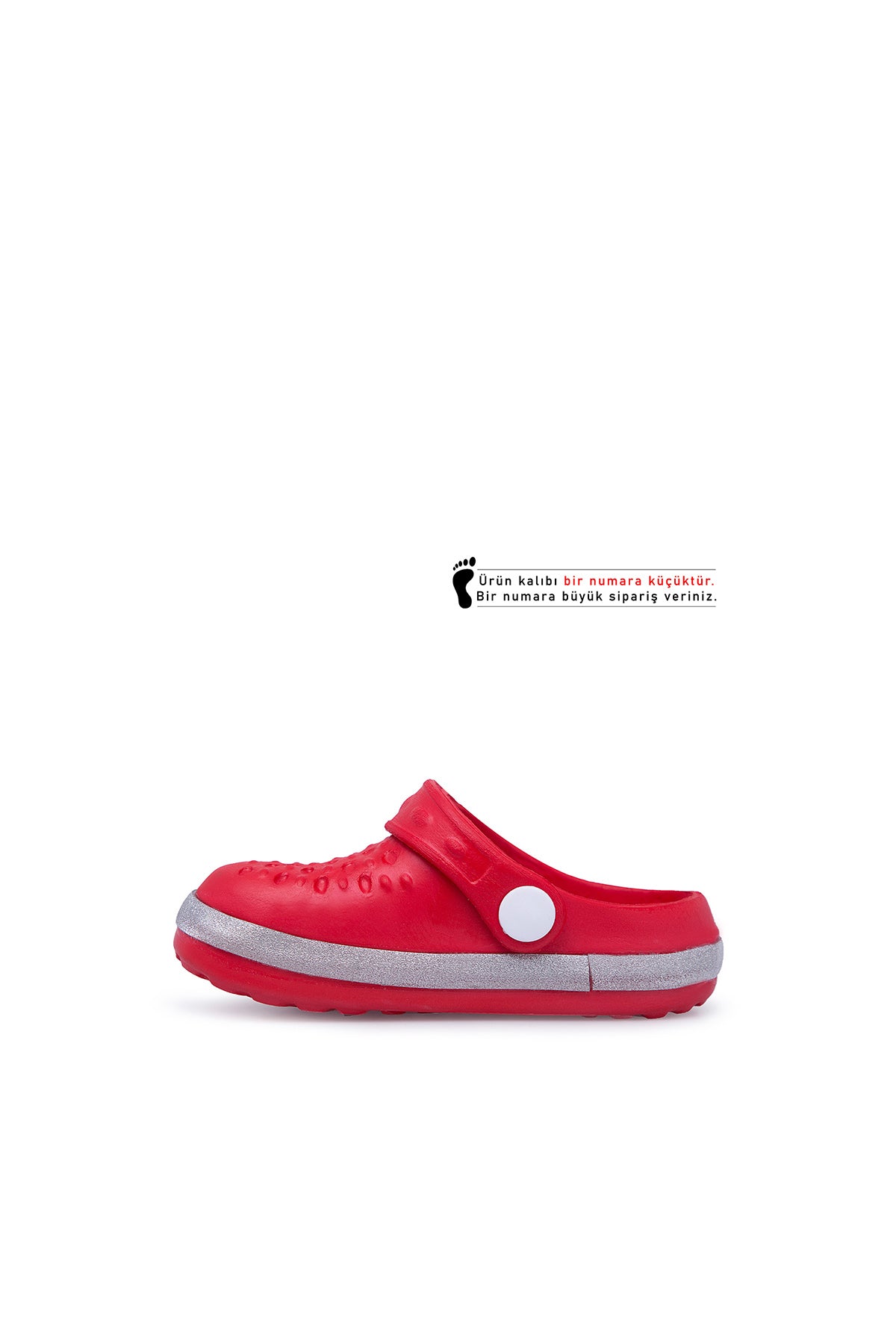 Akınalbella Çocuk Sandalet E060P107 Kırmızı-Yaldız-Gümüş