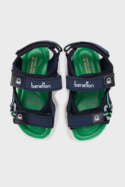 United Colors Of Benetton Logolu Cırtlı Unisex Çocuk Sandalet BN1276 LACİVERT