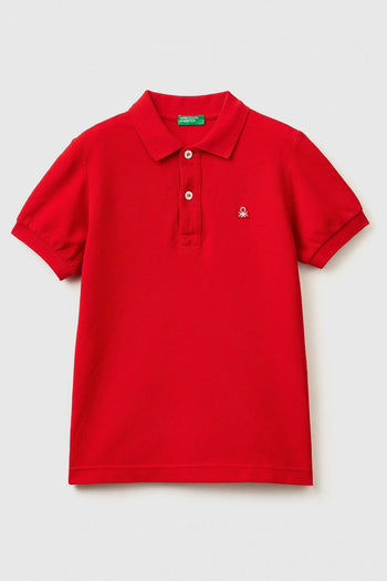United Colors Of Benetton % 100 Pamuk Erkek Çocuk Polo T Shirt 3089C300Q KIRMIZI