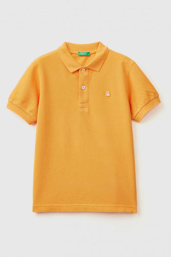 United Colors Of Benetton % 100 Pamuk Erkek Çocuk Polo T Shirt 3089C300Q TURUNCU