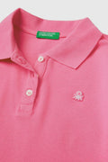 United Colors Of Benetton Pamuklu Kız Çocuk Polo T Shirt 3WG9C300O AÇIK PEMBE