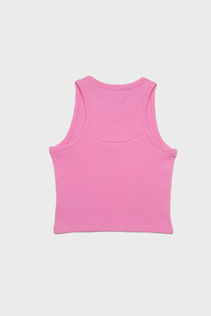 United Colors Of Benetton Logolu Bisiklet Yaka Kolsuz Kız Çocuk T Shirt BNTG20484 PEMBE