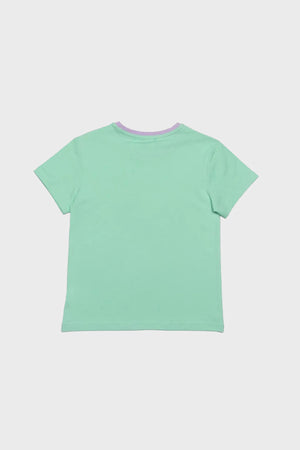 United Colors Of Benetton Bisiklet Yaka Pamuklu Kız Çocuk T Shirt BNTG20495 MİNT