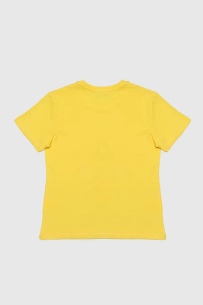 United Colors Of Benetton Baskılı Bisiklet Yaka Kız Çocuk T Shirt BNTG20498 SARI