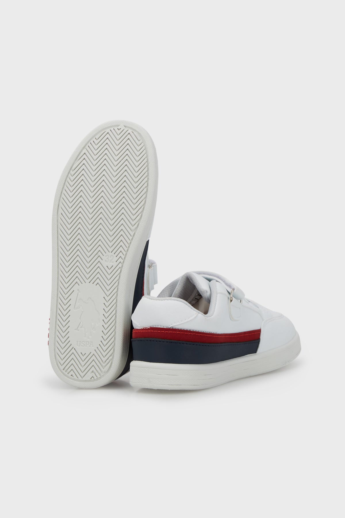 U.S. Polo Assn Cırtlı Sneaker Erkek Çocuk Ayakkabı JAMAL 2PR BEYAZ