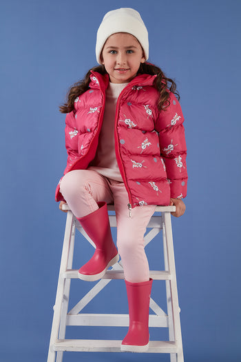 Lela Ekstra Dolgulu İçi Yumuşak Polarlı Kapüşonlu Şişme Kız Çocuk Mont 5763001 FUŞYA