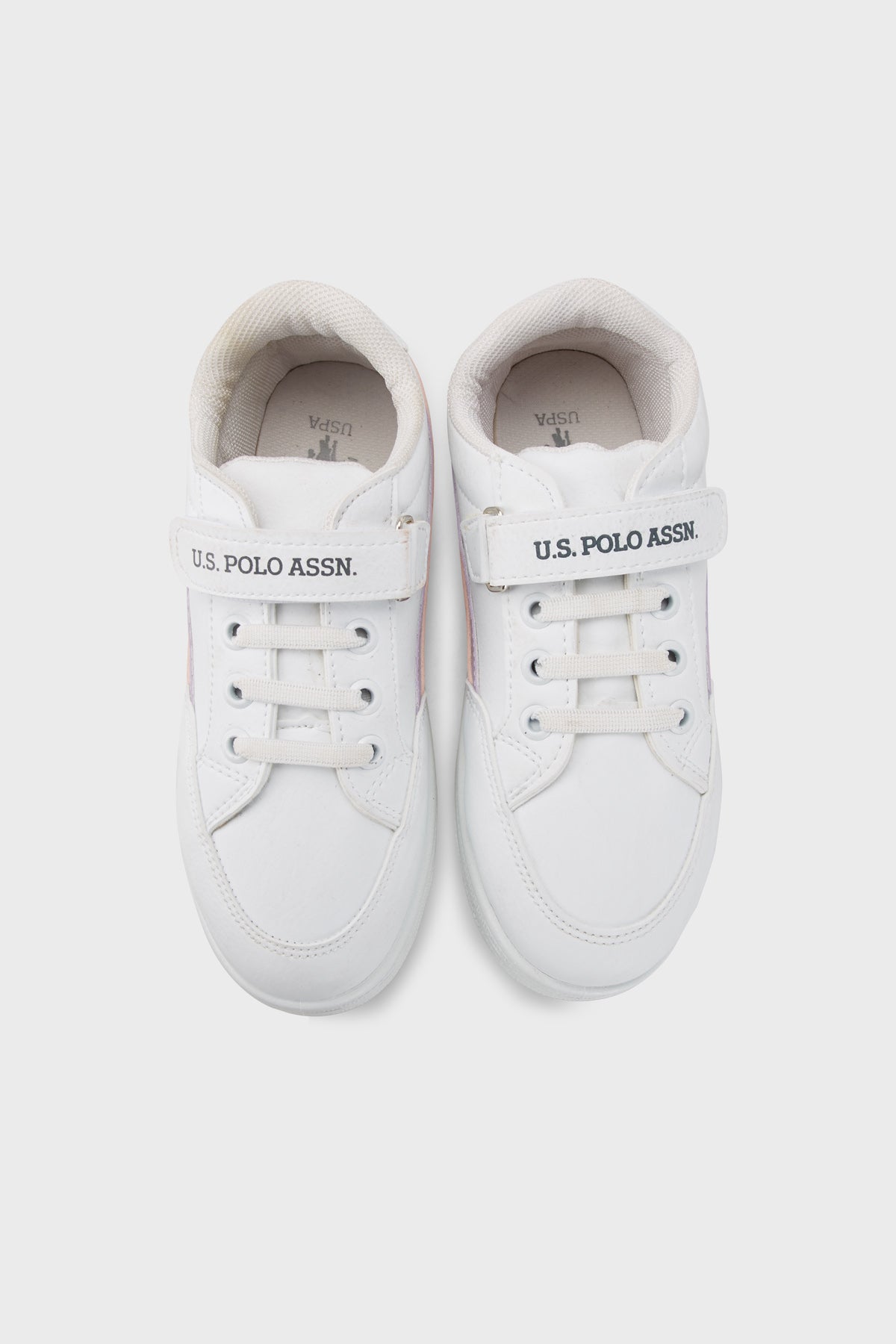 U.S. Polo Assn Logolu Cırtlı Sneaker Kız Çocuk Ayakkabı JAMAL 3FX BEYAZ